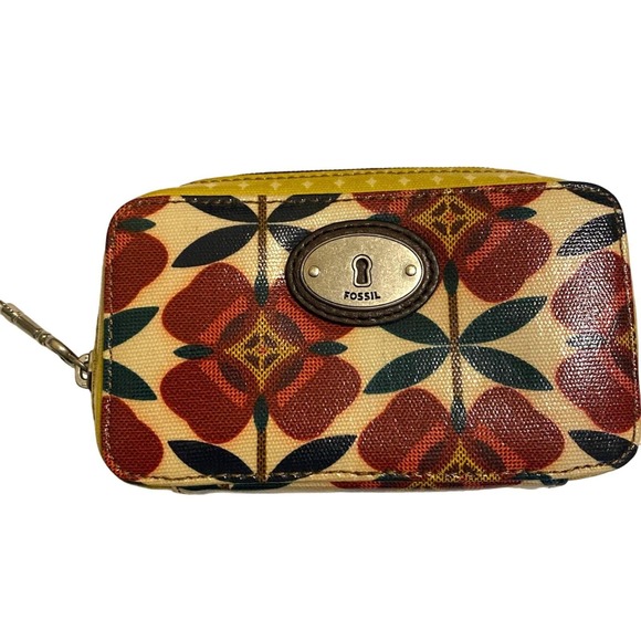 Fossil  Key-Per Travel Case retired floralZip around , - Picture 1 of 4